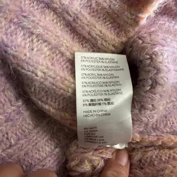 Urban Outfitters Cassia Space Dye Sweater Size Small Oversized Chunky Knit Pink - Picture 8 of 9